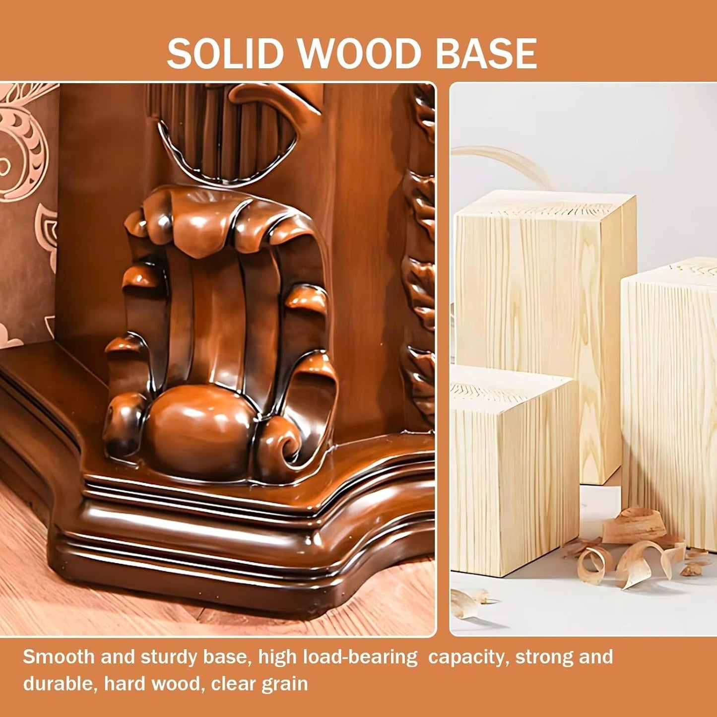 Aihm-Lon Electric Fireplace Includes Swirling Texture Design with Floral Pattern 47”