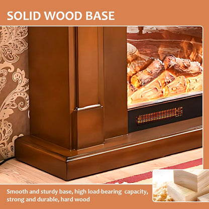 Aihm-Lon Simple Electric Fireplace Curtain Shape Line Design 47”