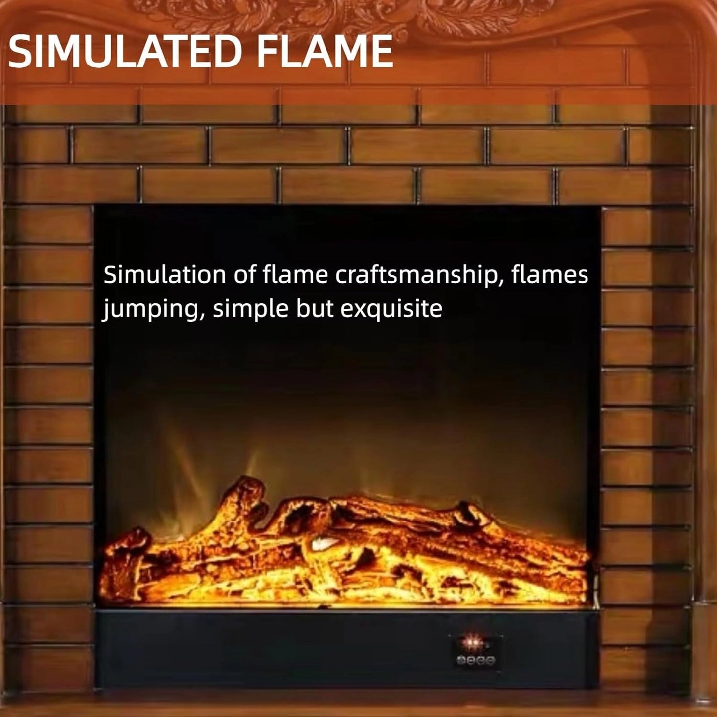 Aihm-Lon Luxurious Electric Fireplace with European Baroque Patterns 59”