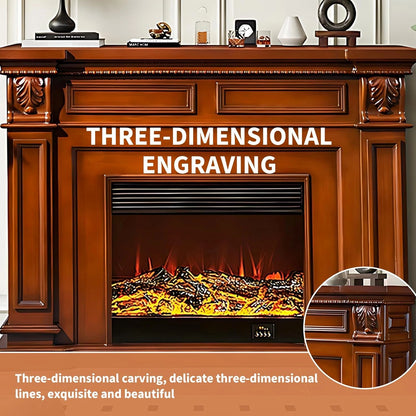 Aihm-Lon Electric Fireplace Includes French Retro Minimalist Line Design 59”