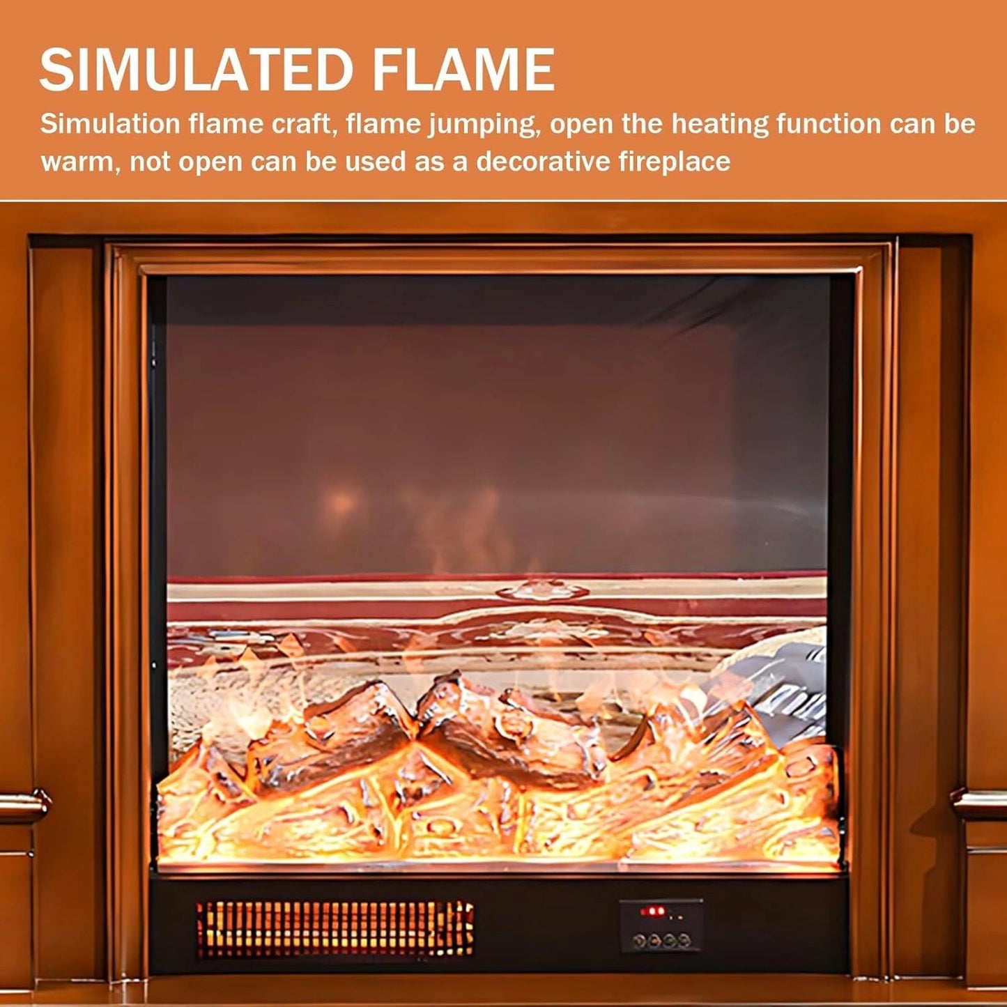 Aihm-Lon Indoor Electric Fireplace Includes Polygonal Line Design 47”
