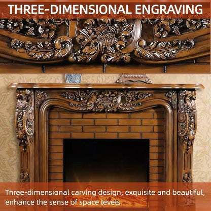 Aihm-Lon Luxurious Electric Fireplace with European Baroque Patterns 59”