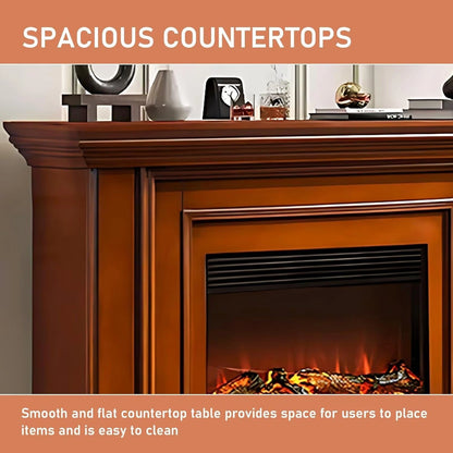 Aihm-Lon Electric Fireplace Straight Line Design with Simple Countertop 59”