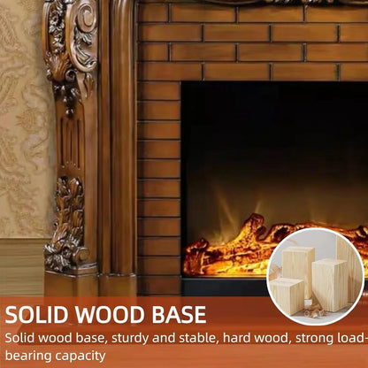 Aihm-Lon Luxurious Electric Fireplace with European Baroque Patterns 59”