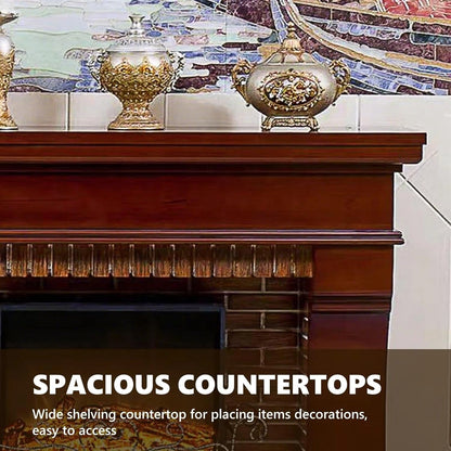 Aihm-Lon Decorative Electric Fireplace Exquisite Iron Art Design with Simulated Flame 51”-59”