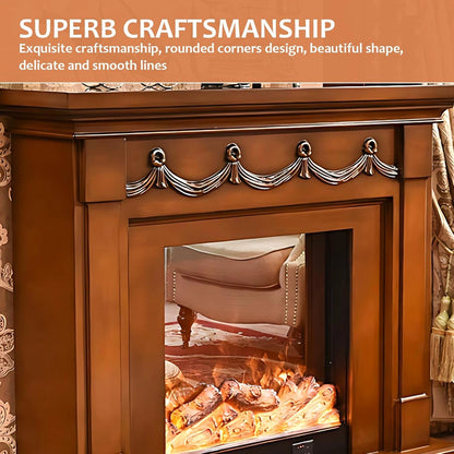 Aihm-Lon Simple Electric Fireplace Curtain Shape Line Design 47”