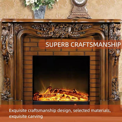 Aihm-Lon Luxurious Electric Fireplace with European Baroque Patterns 59”