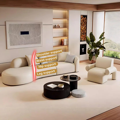 Aihm-Lon Commercial Use Sofa Set with Stool and Coffee Tables for Lounge Area 87"-126"