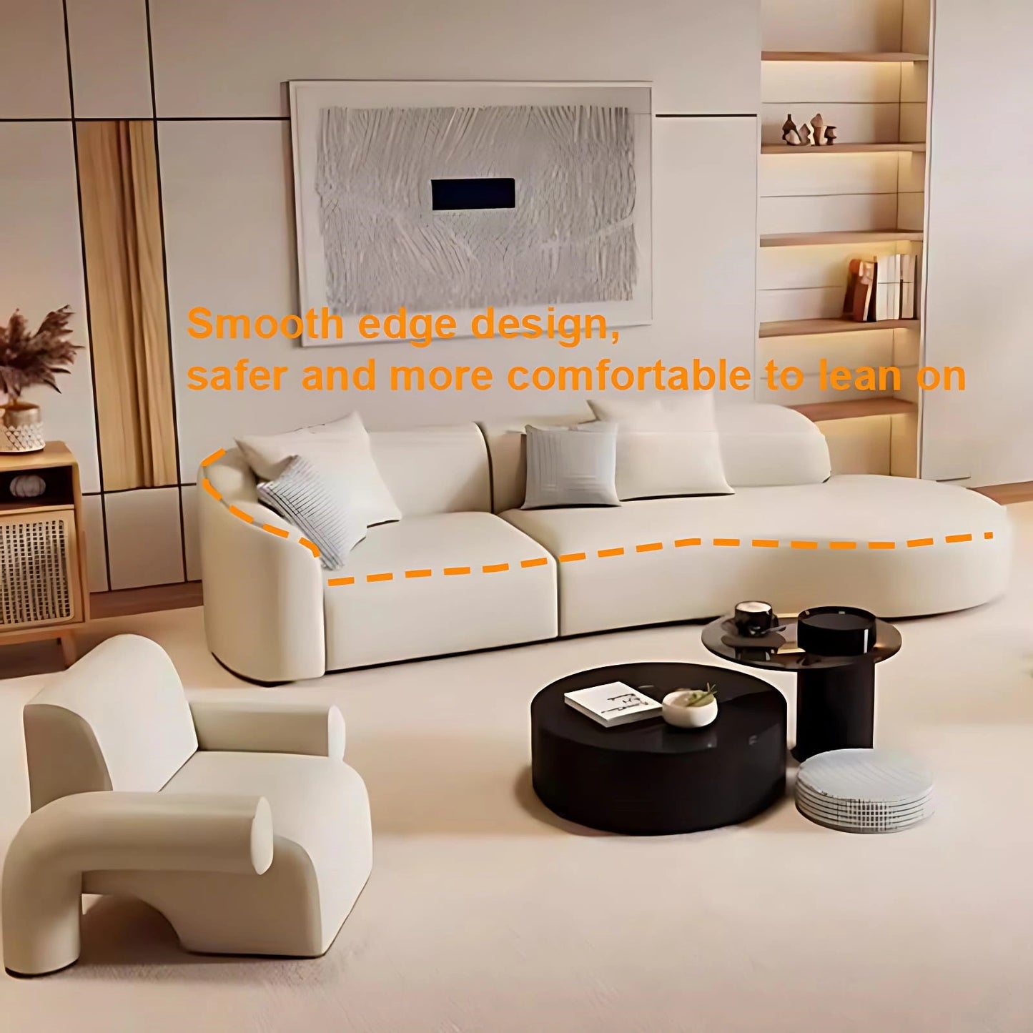 Aihm-Lon Commercial Use Sofa Set with Stool and Coffee Tables for Lounge Area 87"-126"