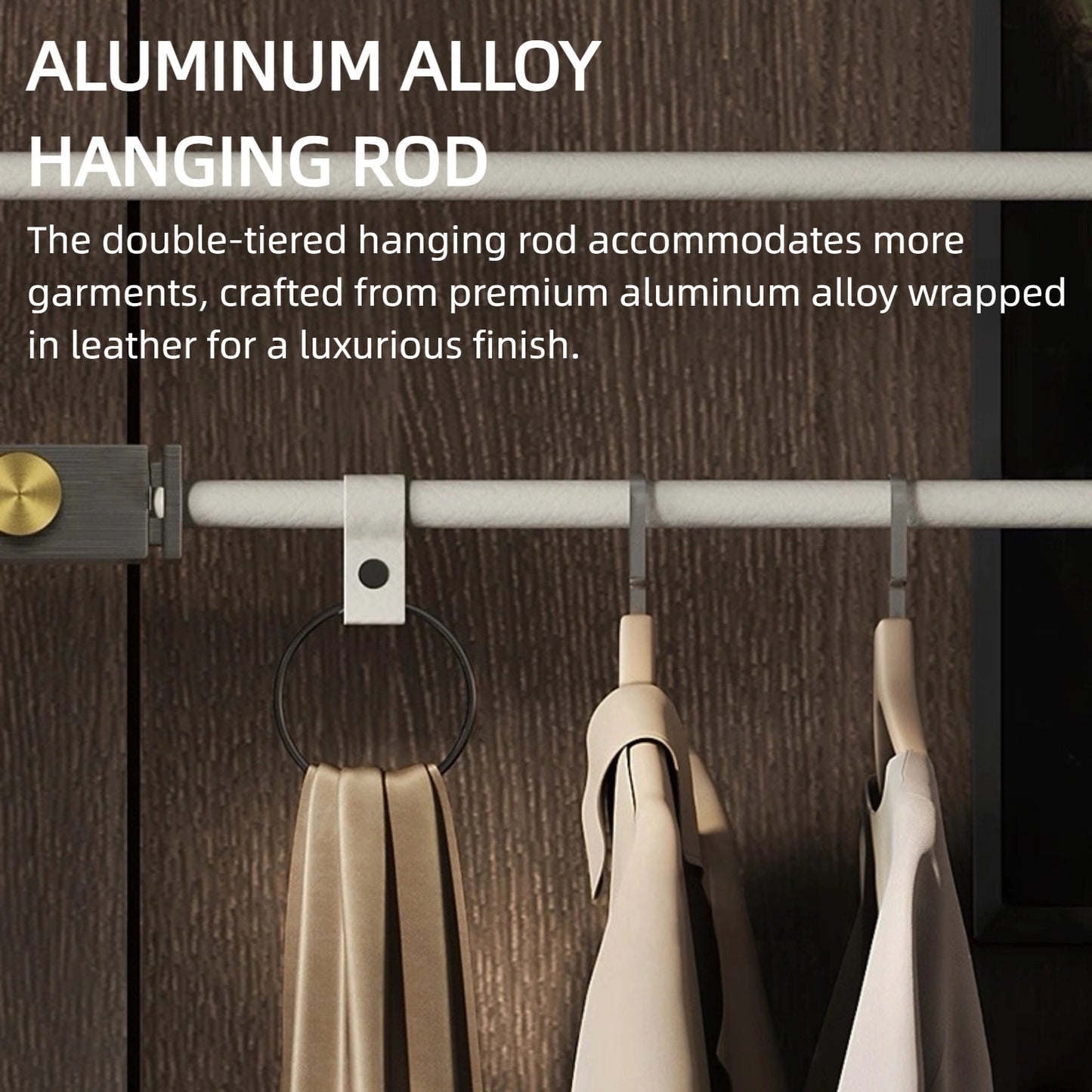 Aihm-Lon  Low-key Clothes Rack Multi-Layer Lattice Panel Design 33’’