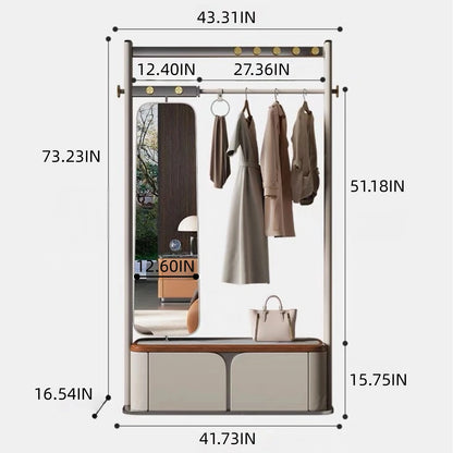 Aihm-Lon Durable Clothes Rack with Ample Hook Design for Bedroom 43’’