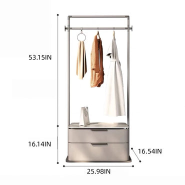 Aihm-Lon Unique Clothes Rack with Two Spacious Drawers 22’’-26’’