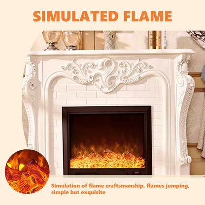 Aihm-Lon Retro Electric Fireplace with Three-Dimensional Carving 47”-79”