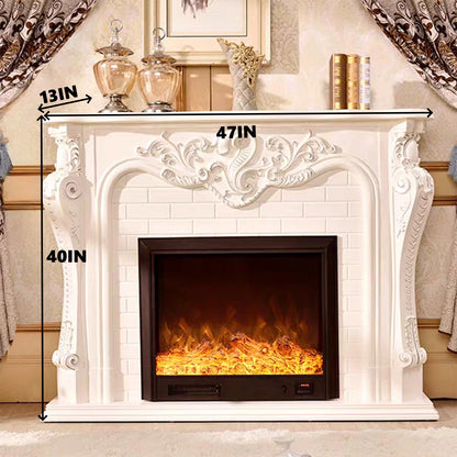 Aihm-Lon Retro Electric Fireplace with Three-Dimensional Carving 47”-79”