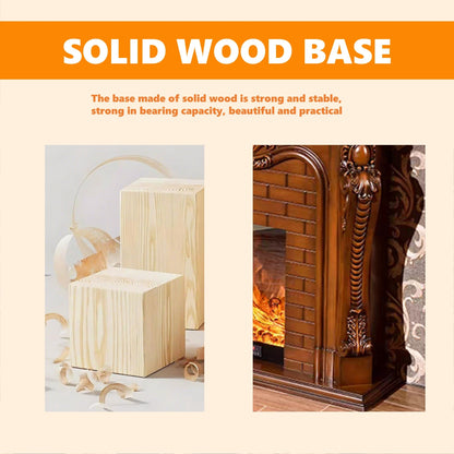 Aihm-Lon Retro Electric Fireplace with Three-Dimensional Carving 47”-79”