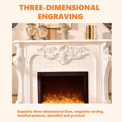 Aihm-Lon Retro Electric Fireplace with Three-Dimensional Carving 47”-79”