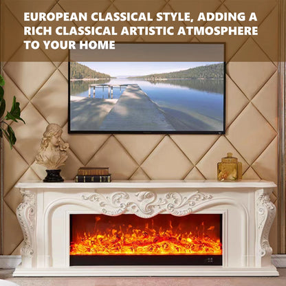 Aihm-Lon Classical Electric Fireplace with Exquisite and Intricate Patterns 59”-79”