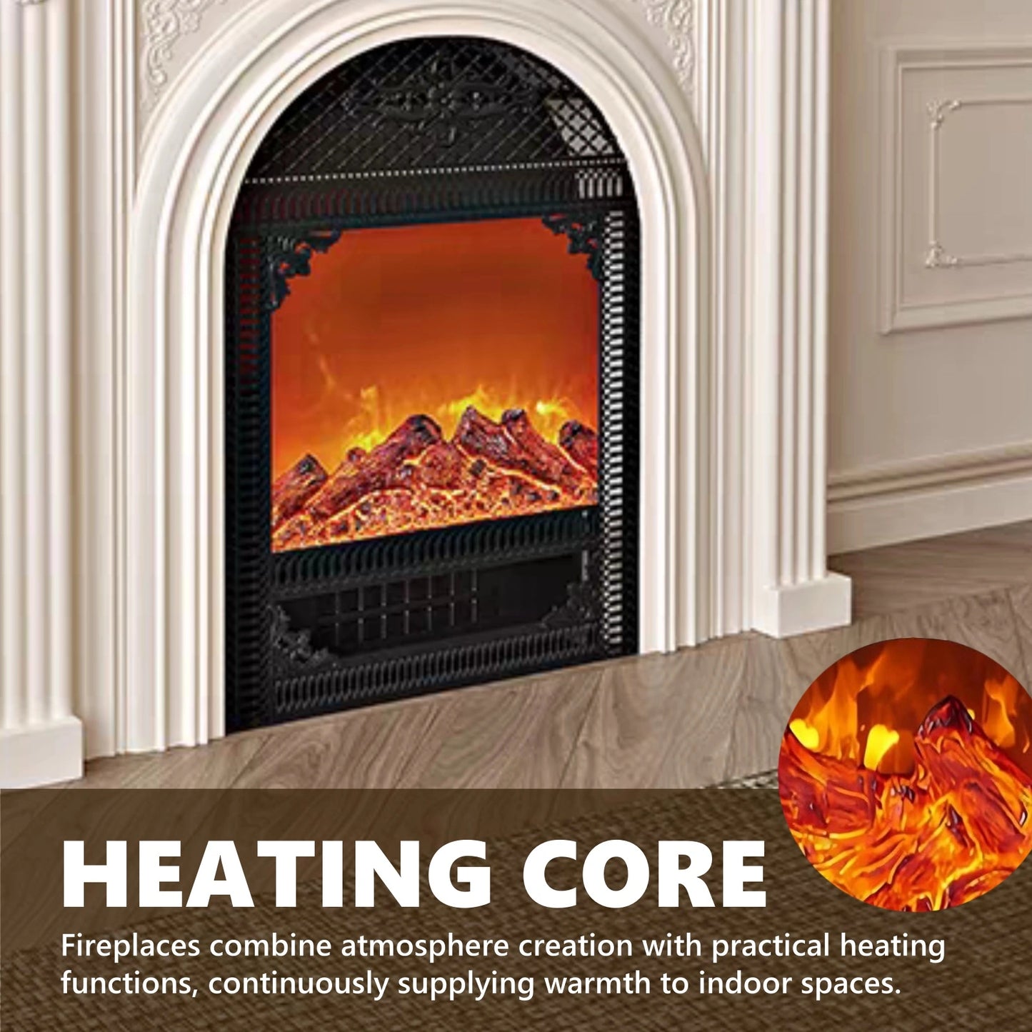 Aihm-Lon Electric Fireplace Roman Column Design 39”-47”