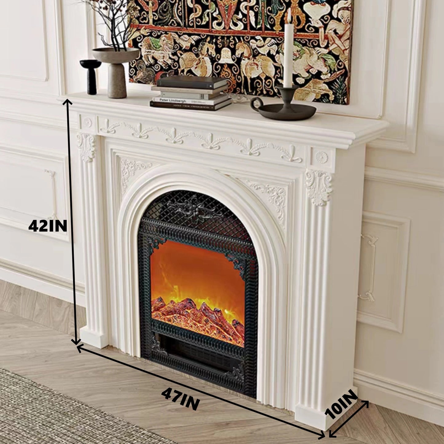 Aihm-Lon Electric Fireplace Roman Column Design 39”-47”