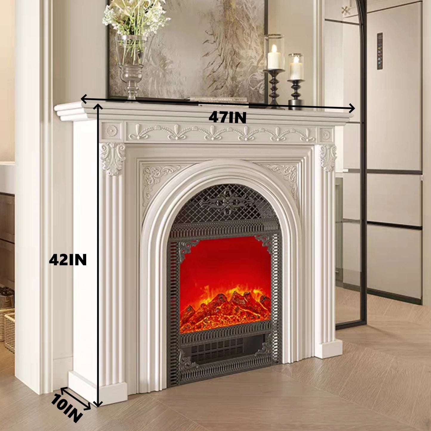 Aihm-Lon Electric Fireplace Roman Column Design 39”-47”