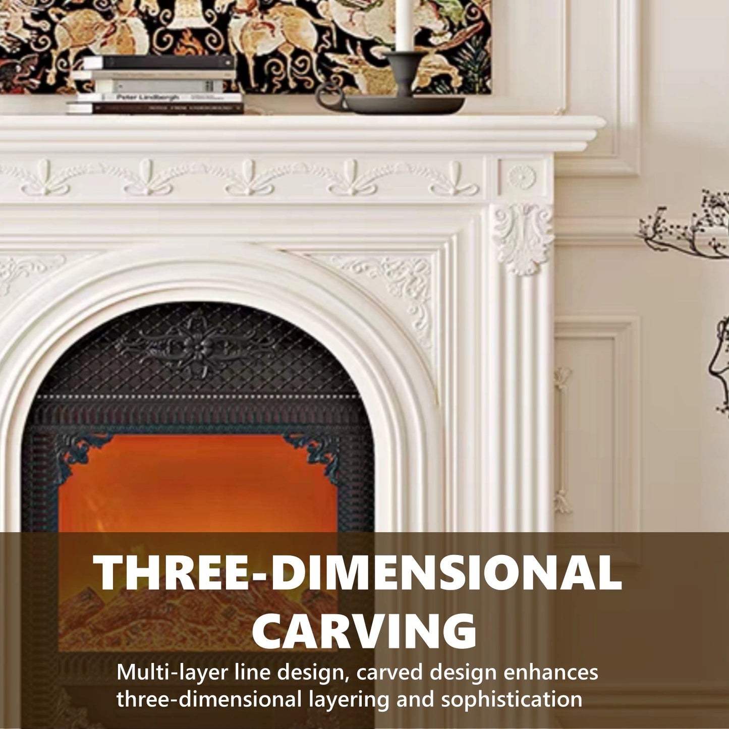 Aihm-Lon Electric Fireplace Roman Column Design 39”-47”