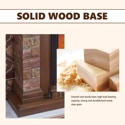 Aihm-Lon Brown Electric Fireplace Neoclassical European Style 47”-59”