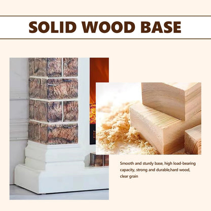 Aihm-Lon Brown Electric Fireplace Neoclassical European Style 47”-59”