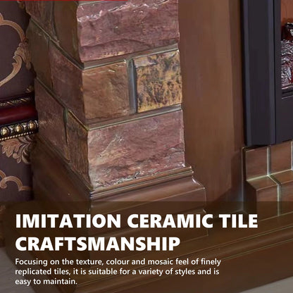 Aihm-Lon Brown Electric Fireplace Neoclassical European Style 47”-59”