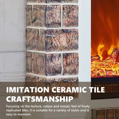 Aihm-Lon Brown Electric Fireplace Neoclassical European Style 47”-59”