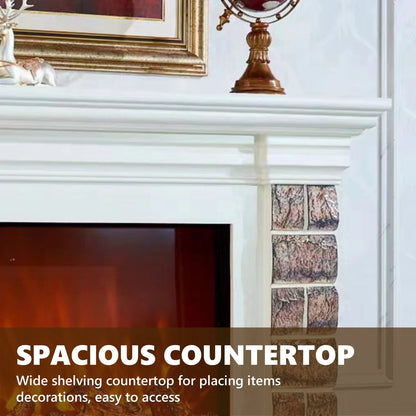 Aihm-Lon Brown Electric Fireplace Neoclassical European Style 47”-59”