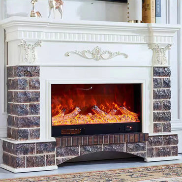 Aihm-Lon Electric Fireplace Imitation Ceramic Tile Craftsmanship 47”-59”