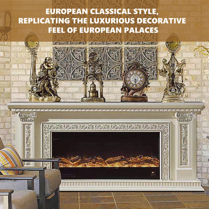 Aihm-Lon Electric Fireplace with European Classical Pattern Style 79’’