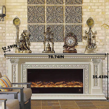 Aihm-Lon Electric Fireplace with European Classical Pattern Style 79’’