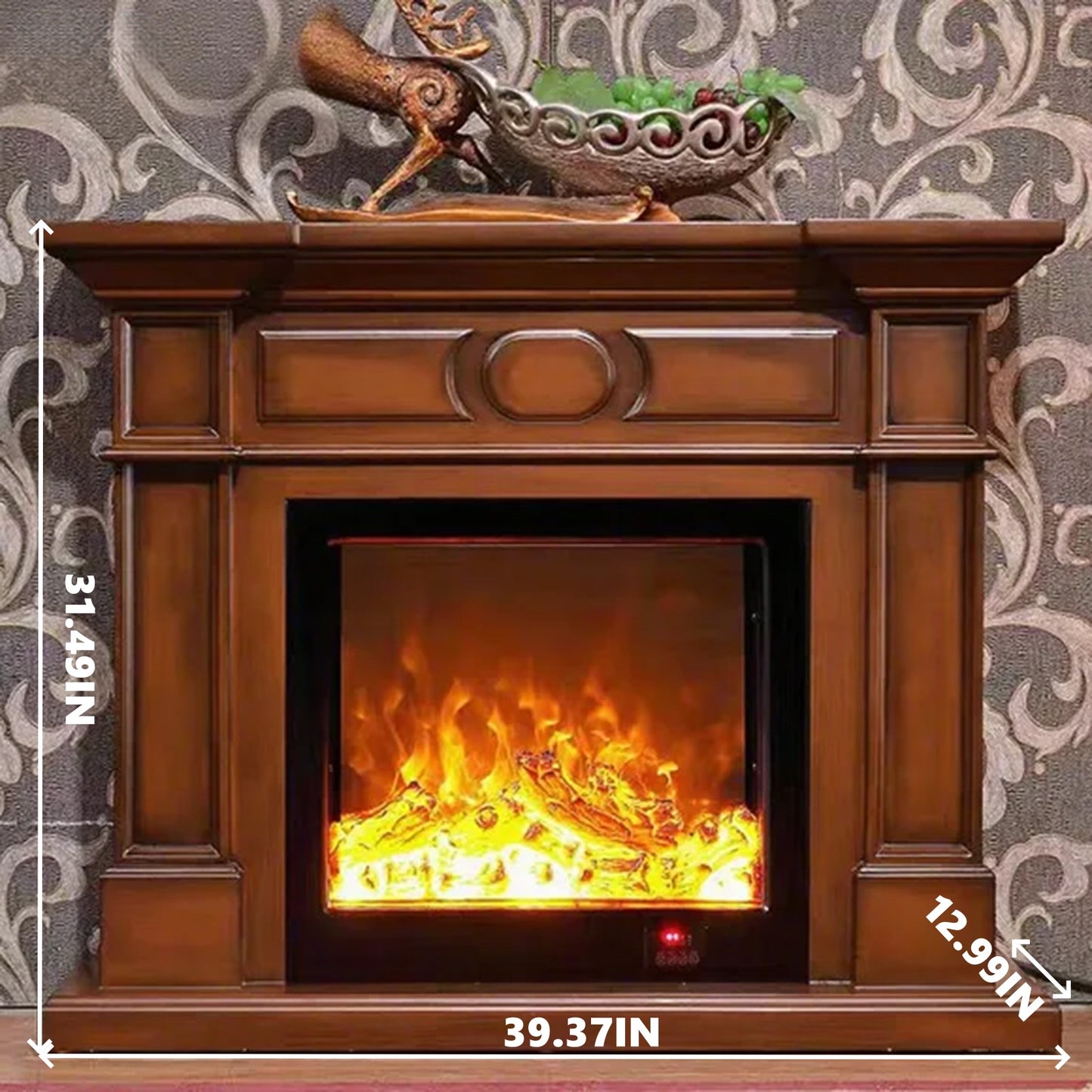 Aihm-Lon Electric Fireplace with Symmetrical Line Design 39”-47”