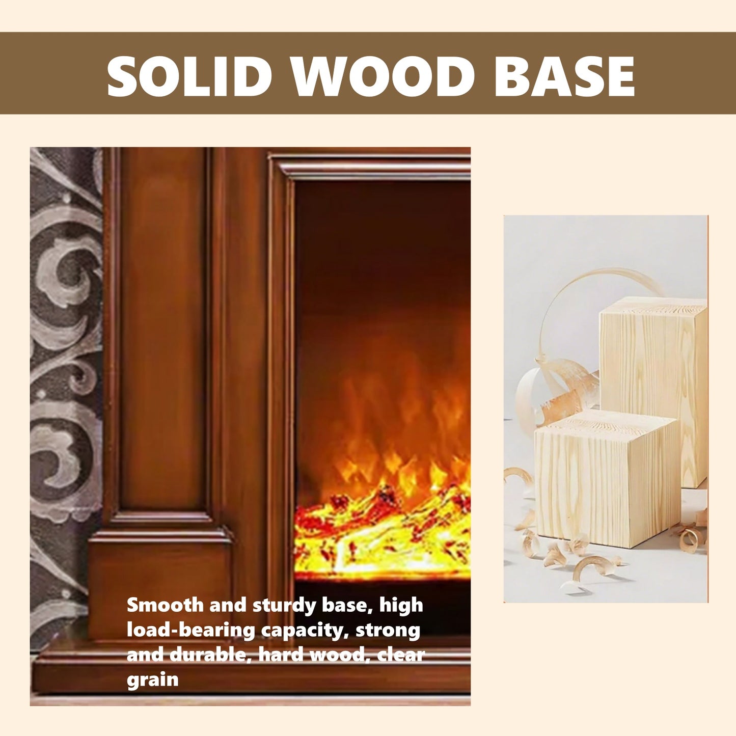 Aihm-Lon Electric Fireplace with Symmetrical Line Design 39”-47”