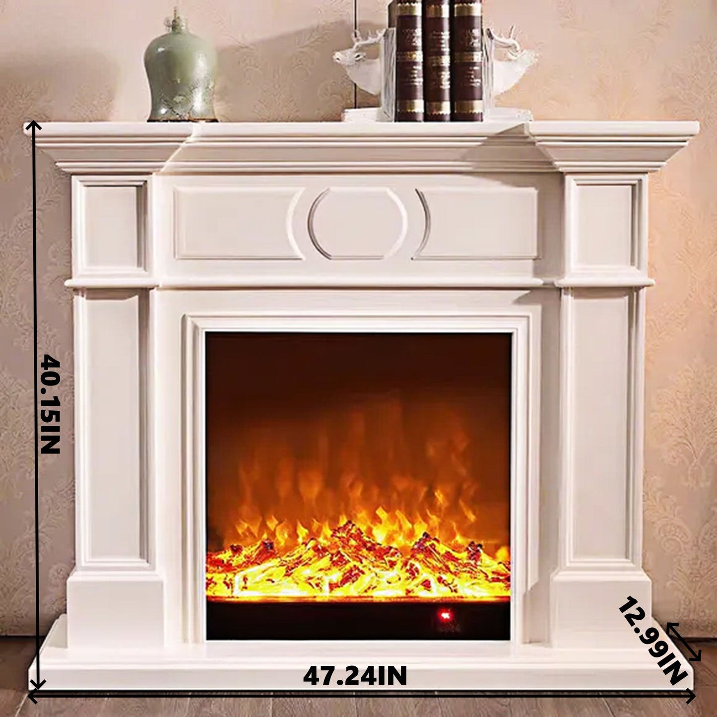 Aihm-Lon Electric Fireplace with Symmetrical Line Design 39”-47”