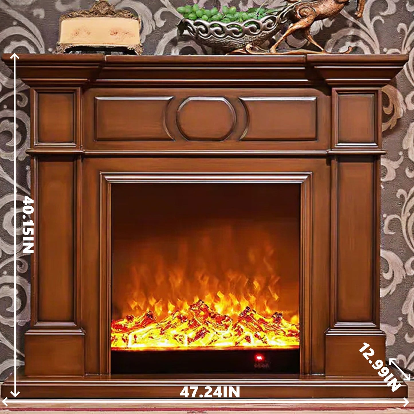 Aihm-Lon Electric Fireplace with Symmetrical Line Design 39”-47”