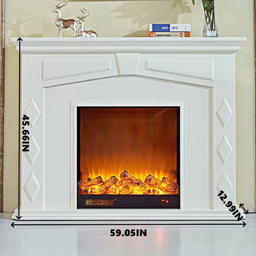 Aihm-Lon Exquisite Electric Fireplace Symmetrical Rhombic Column Design 59”