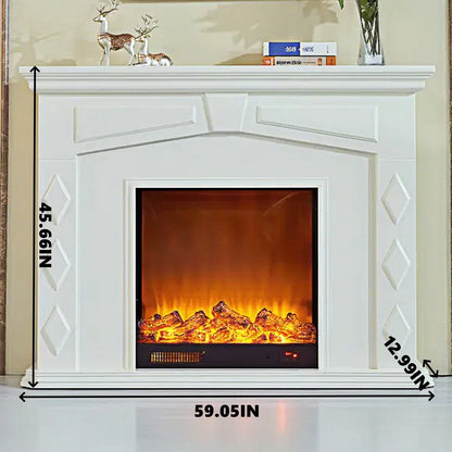 Aihm-Lon Exquisite Electric Fireplace Symmetrical Rhombic Column Design 59”