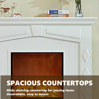 Aihm-Lon Exquisite Electric Fireplace Symmetrical Rhombic Column Design 59”