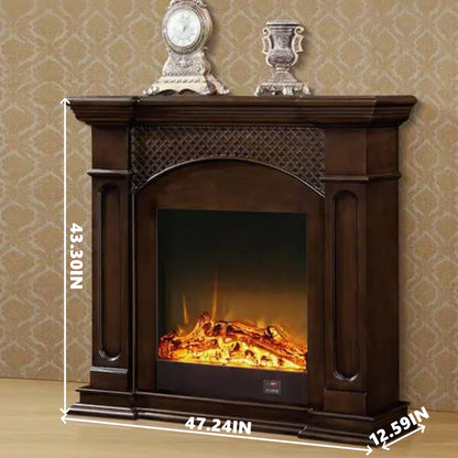 Aihm-Lon Classic Electric Fireplace Diamond-Shaped Openwork Grid Design 47"