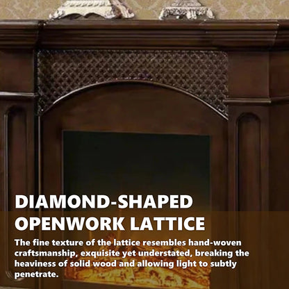 Aihm-Lon Classic Electric Fireplace Diamond-Shaped Openwork Grid Design 47"