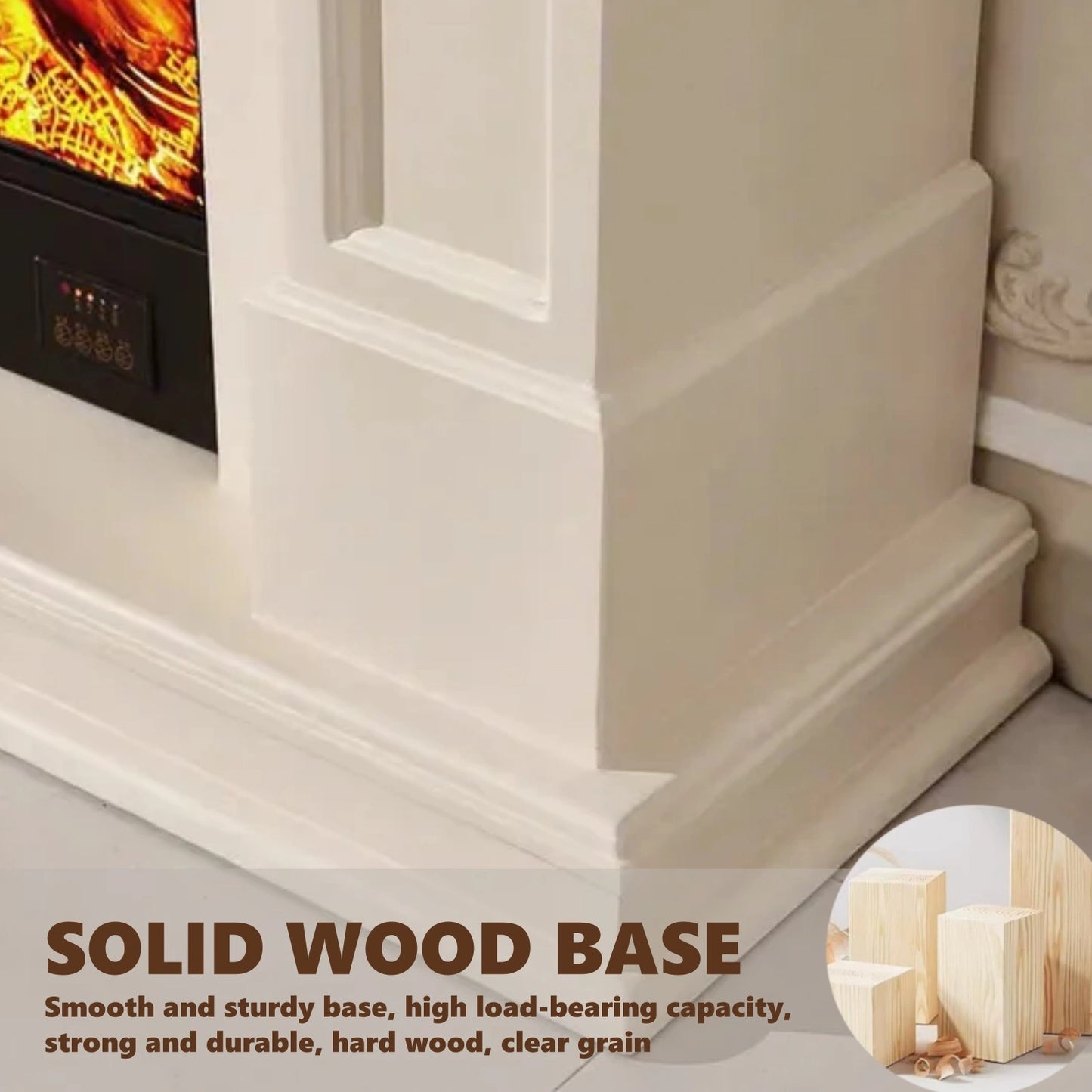 Aihm-Lon Minimalist Electric Fireplace Unique Lines Design 47”-59”