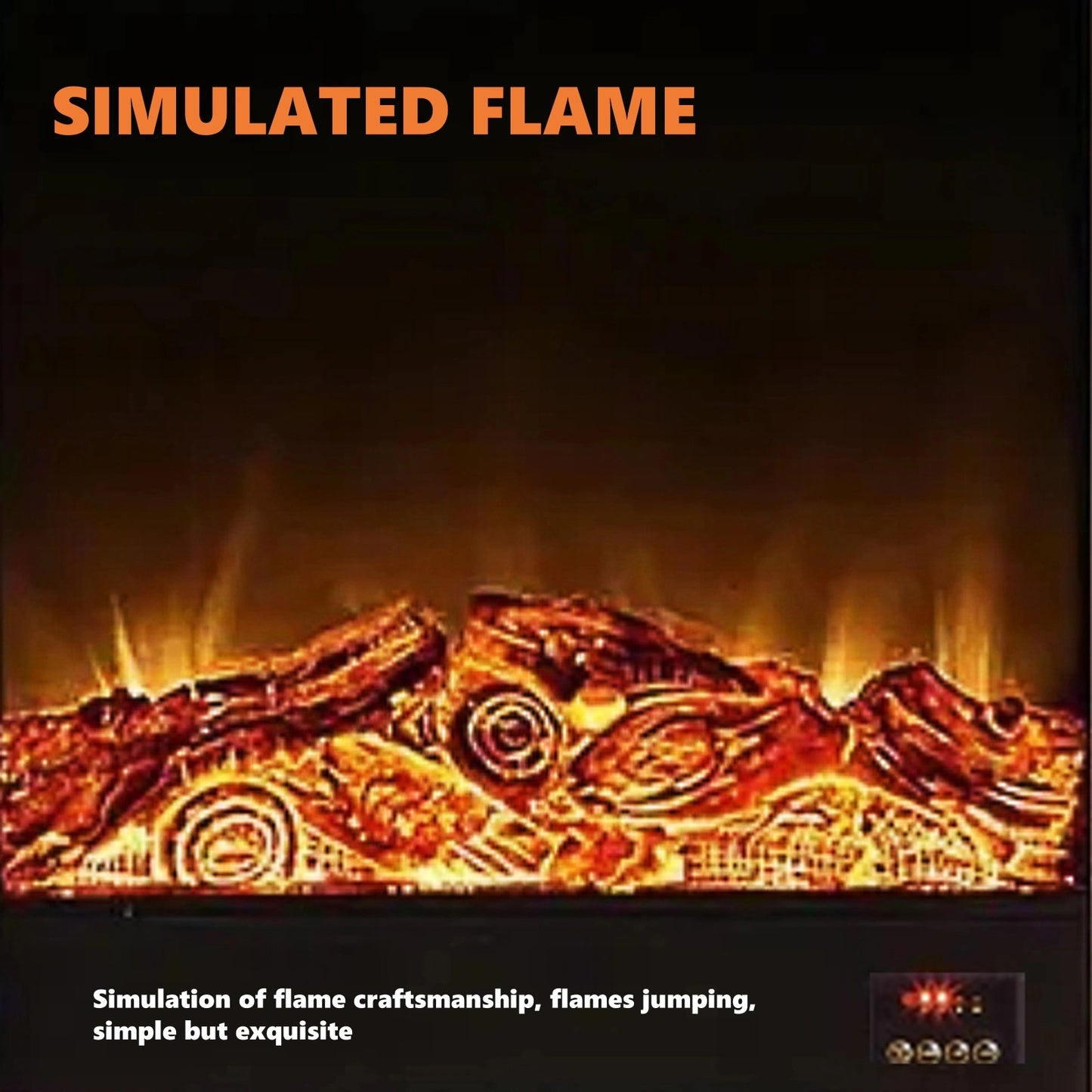 Aihm-Lon Minimalist Electric Fireplace Unique Lines Design 47”-59”