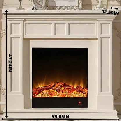 Aihm-Lon Minimalist Electric Fireplace Unique Lines Design 47”-59”