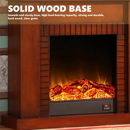 Aihm-Lon Retro Electric Fireplace with Brick-Like Lines 47”