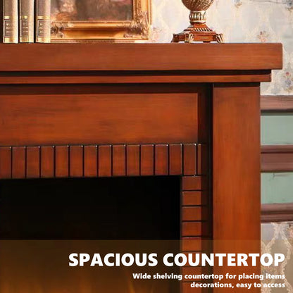 Aihm-Lon Retro Electric Fireplace with Brick-Like Lines 47”