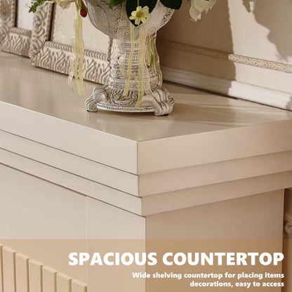 Aihm-Lon Retro Electric Fireplace with Brick-Like Lines 47”