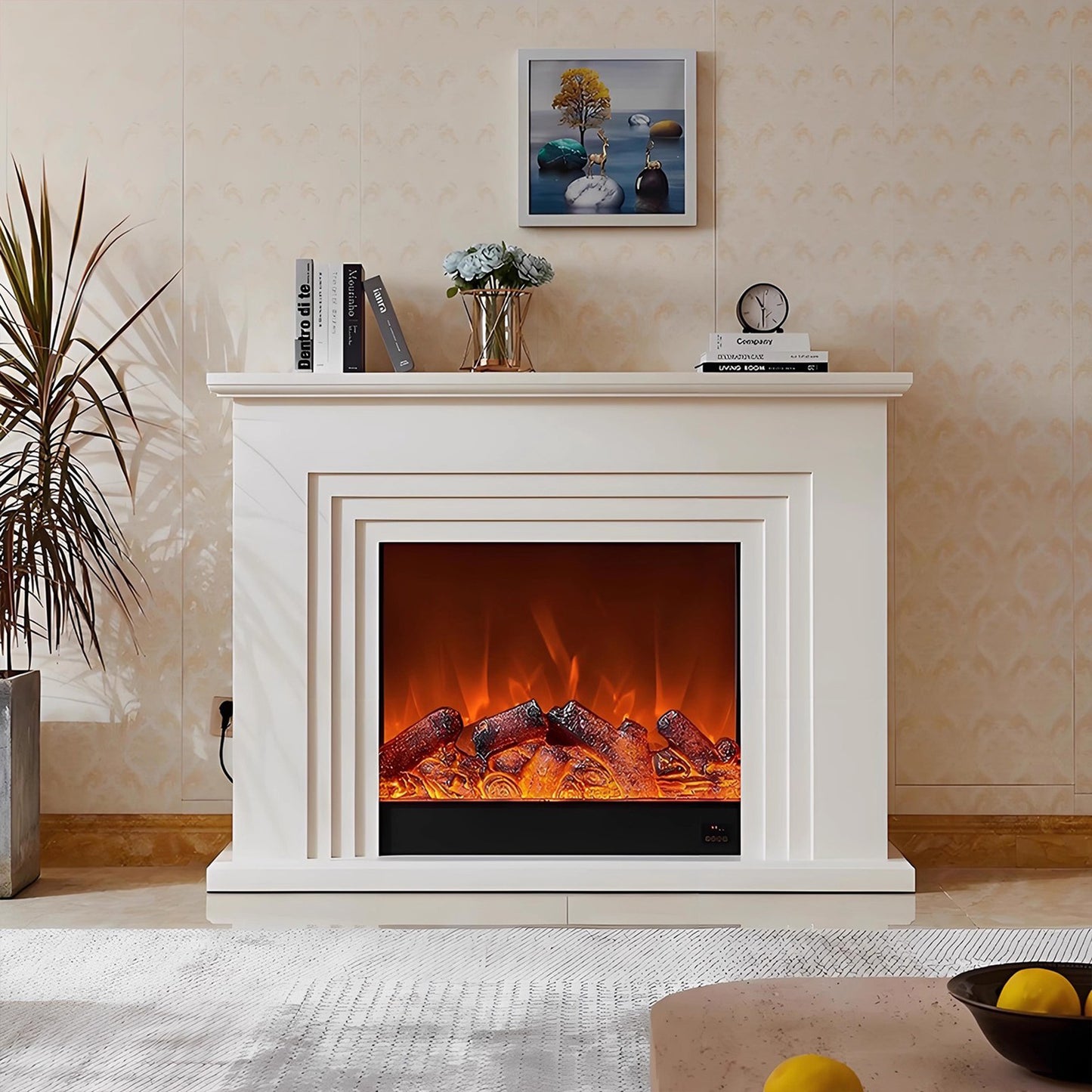 Aihm-Lon Electric Fireplace with Multiple Parallel Lines 47”-79”