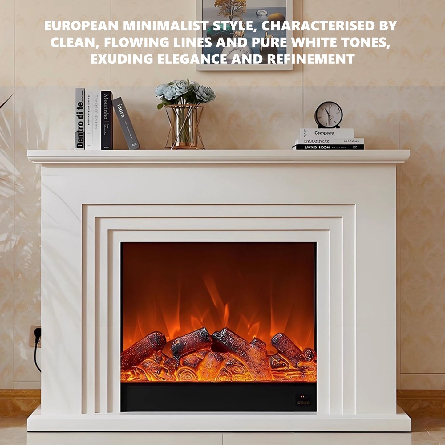 Aihm-Lon Electric Fireplace with Multiple Parallel Lines 47”-79”